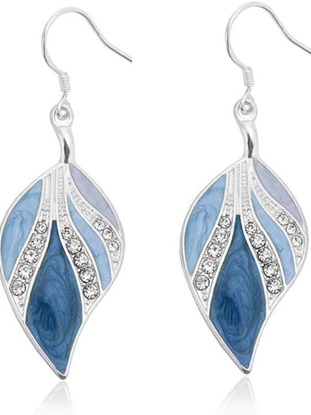 NEW Dangle Earrings Silver & Blue Drop Handmade Bohemian Teardrop Elegant Boho